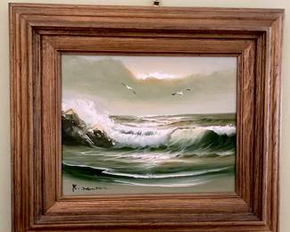 Seascape Oil Painting by R. Monson