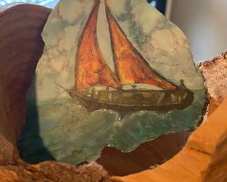 Nautical Painting on Stone Decor