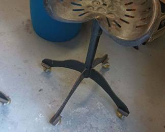 2 Cast Iron Bar Stools