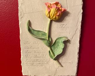 Decorative 3D Tulip Wall Plaque