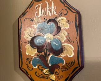 Norewegian Rosemailing Wall Plaque