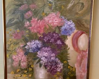 Still Life Painting of Flower Bouquet by Martha M