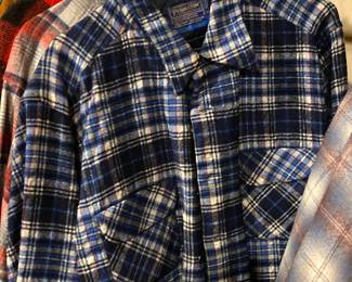 Pendleton Blue/Black Wool Flannel 