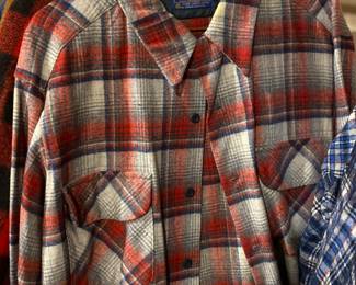 Pendleton Red/White Wool Flannel 