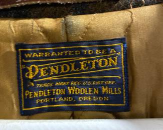 Pendleton Black/Brown Plaid Wool Coat