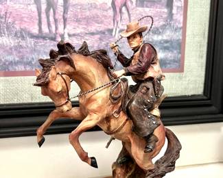 Cowboy western sculpture