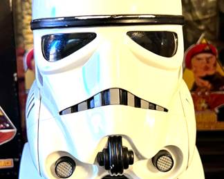 Star Wars stormtrooper helmet display