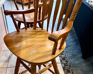 Pair of wood chairs