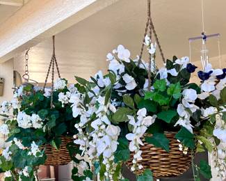 Hanging fake florals