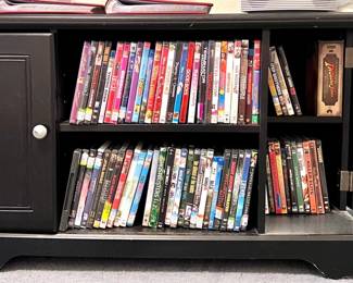 Opening storage cabinet with shelves