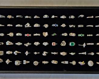 All sizes silver women's rings