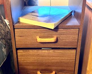 Wood nightstand with drawers