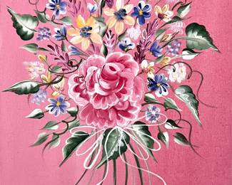 Painted floral artwork