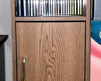 Small wood cabinet with shelf