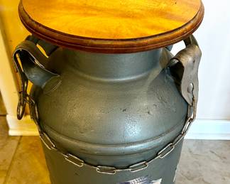 10 gallon milk can with removable lid