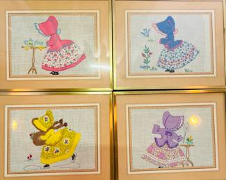 Sun Bonnet Sue Embroidered Art