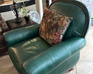 Leather recliner chair