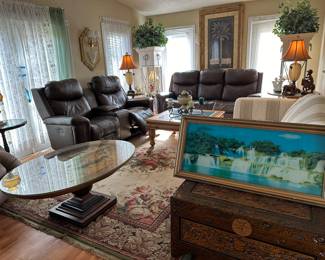 Leather recliners, and leather sofas