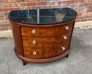 Marble-top Demi-lune by Thomasville 