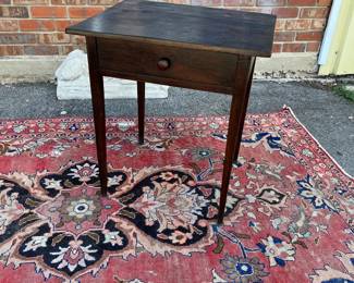 Antique Primitive One Drawer Table