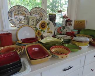 Portugal, France, Italy bowls, platters, dishes and casseroles.