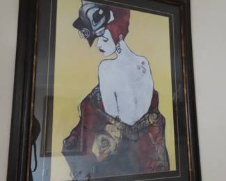 Framed litho.