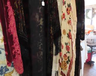 Vintage style velvet open robes with tassles.
