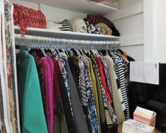 Ladies, woolen coats, ponchos, wraps and jackets.