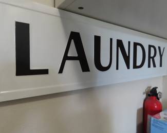 Laundry sign.