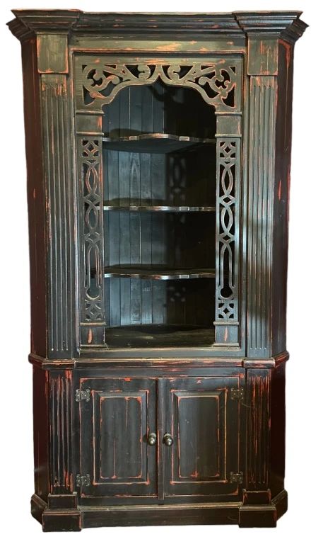 FANTASTIC Rustic Finish Corner Cabinet