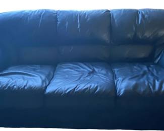 Blue Leather Sofa