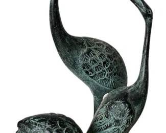 Iron Stork Figure