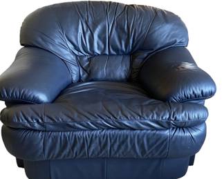 Blue Leather Chair