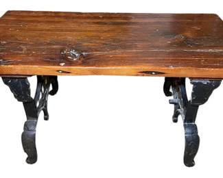 Wrought Iron Rustic Bench