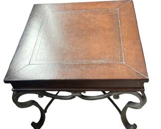Faux Leather Side Table