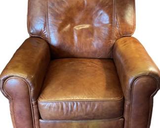 Cognac Leather Reclining Chair