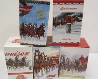 BUDWEISER BEER MUGS WITH BOXES