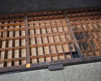 WOODEN PRINTER'S DRAWER