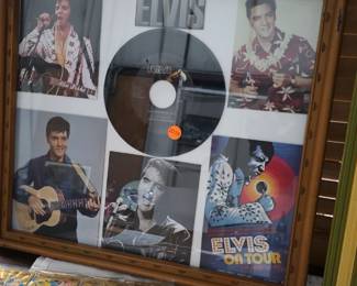 FRAMED ELVIS MEMORABILIA