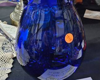 BLUE COBALT WATER PITCHER