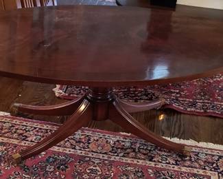Mahogany Table & lots of Vintage Rugs
