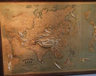 Antique Embossed Map