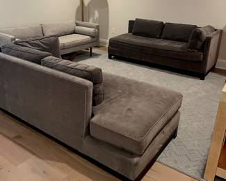 Back view of sectional sofa
