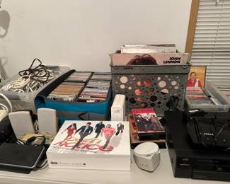 Records, cassettes, CDs 