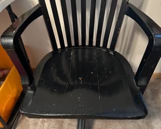 Vintage wood desk chair