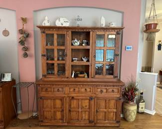 Solid Wood Rustic Hutch 