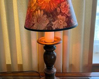Lot 16 | Wood/Brass Table Lamp
