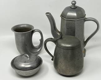 Lot 75 | Vintage Pewter Pitchers & Mugs
