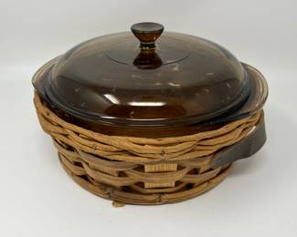 Lot 46 | Pyrex in Wicker Basket
