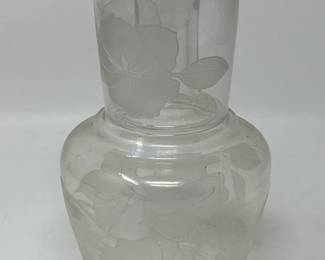 Lot 74 | Etched Glass Bedside Water Set
